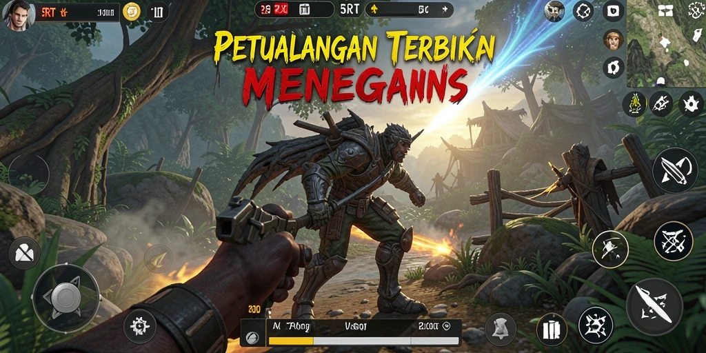 Menampilkan aksi seru dalam dunia terbuka 5RT.