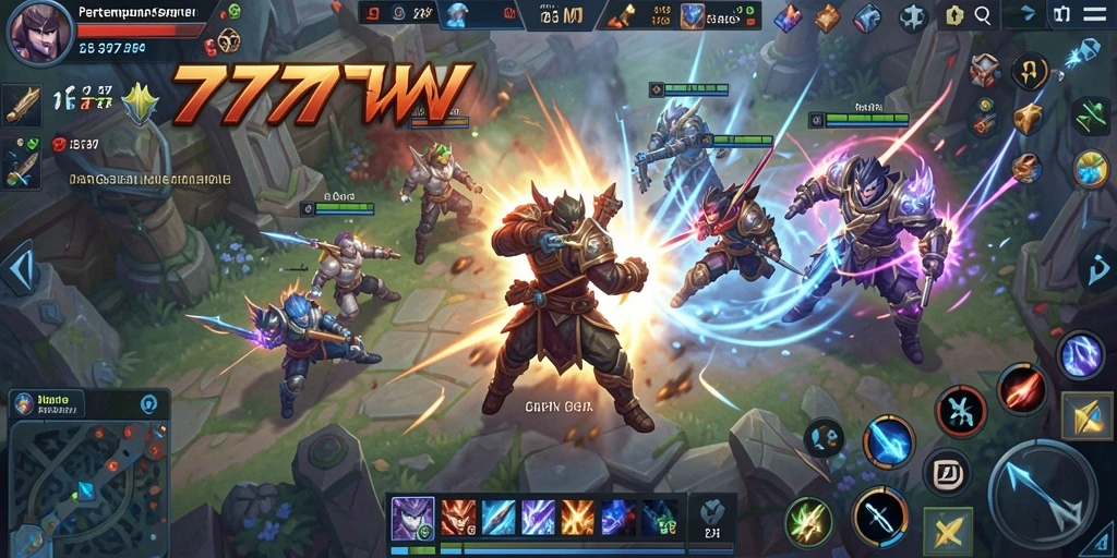 Gameplay seru dengan pertempuran taktis di 7777W.