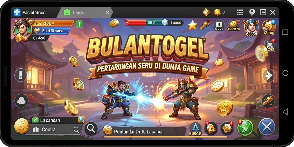 Screenshot gameplay BULANTOGEL menampilkan aksi pertarungan yang intens dan mendebarkan.