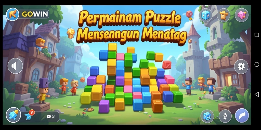 Screenshot GOWIN menampilkan gameplay menantang dengan teka-teki yang beragam.