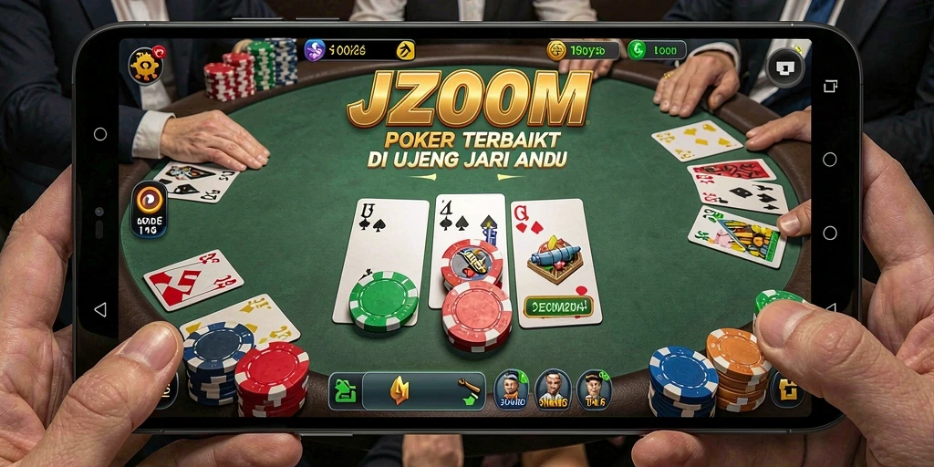 Tampilan menarik dari gameplay poker di J200M dengan berbagai fitur menarik.