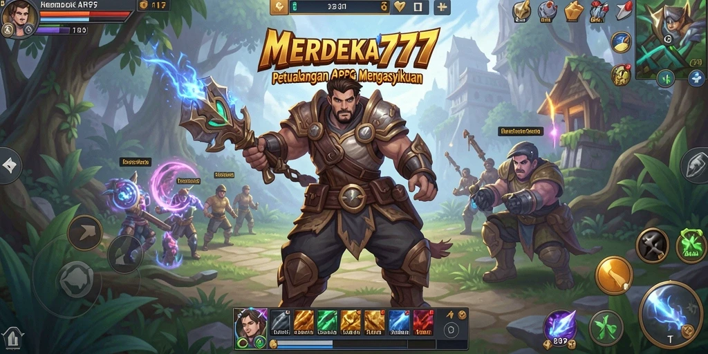 Tampilan gameplay seru di MERDEKA777 dengan aksi petualangan yang mendebarkan.