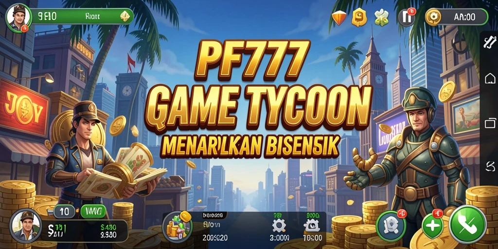 Screenshot utama PF777 menampilkan gameplay Tycoon yang seru.