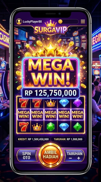 Tampilan antarmuka aplikasi surgavip yang menarik dan mudah digunakan.
